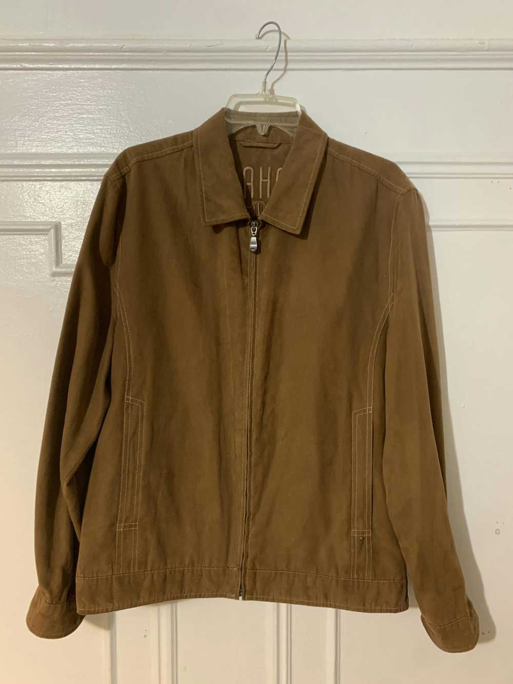 Vintage Vintage Delahaye Brown Suede Jacket - image 1