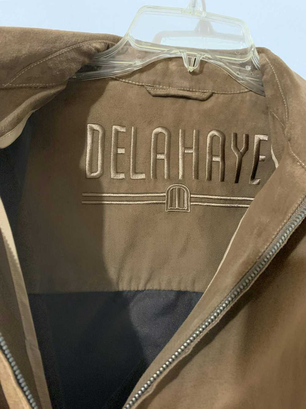 Vintage Vintage Delahaye Brown Suede Jacket - image 3