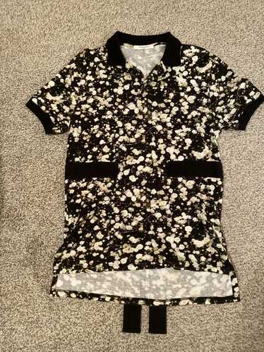 Givenchy Givenchy black floral print polo shirt