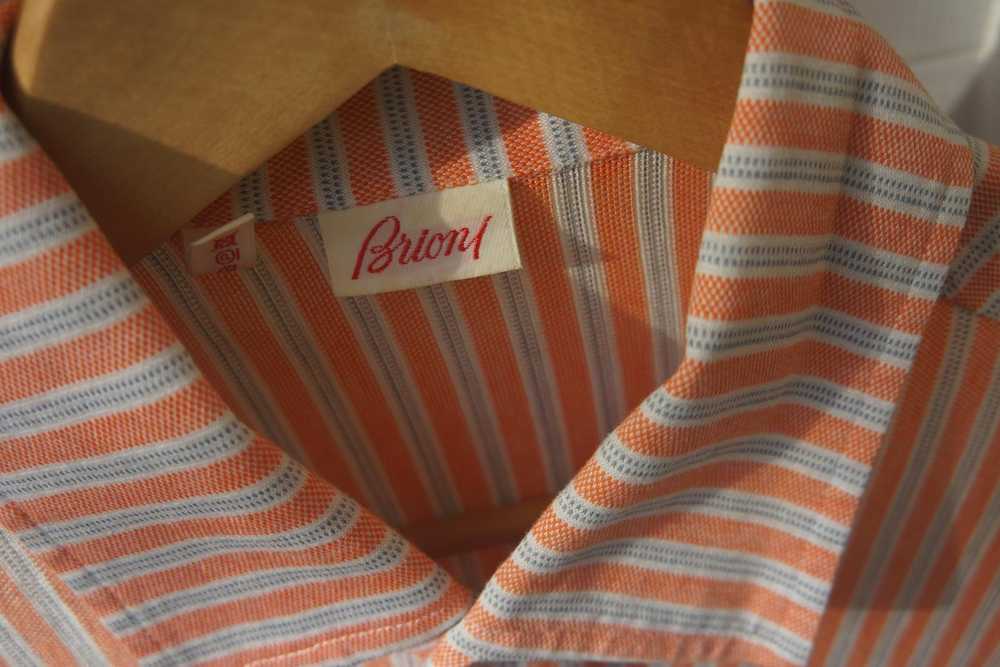 Brioni VINTAGE BRIONI STRIPED BUTTON-UP - image 2