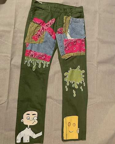 Levi's Levi Strauss Green Hand painted pants