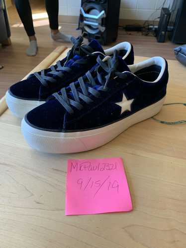 Converse one star clearance velvet platform low top