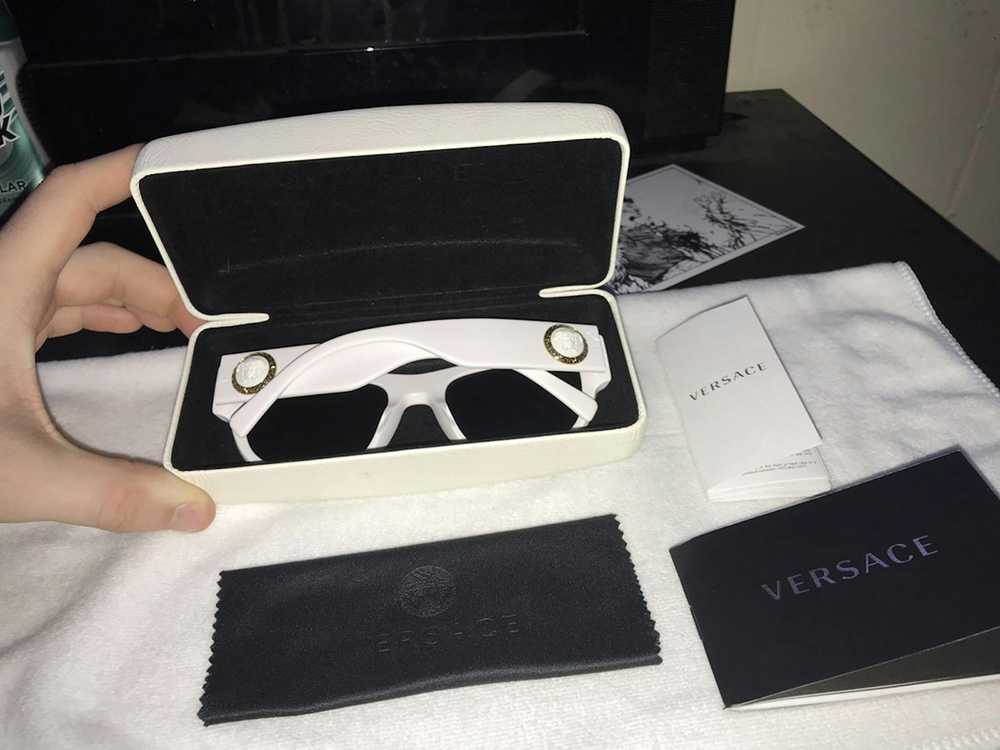 Versace WHITE Medusa Ares Sunglasses - image 2