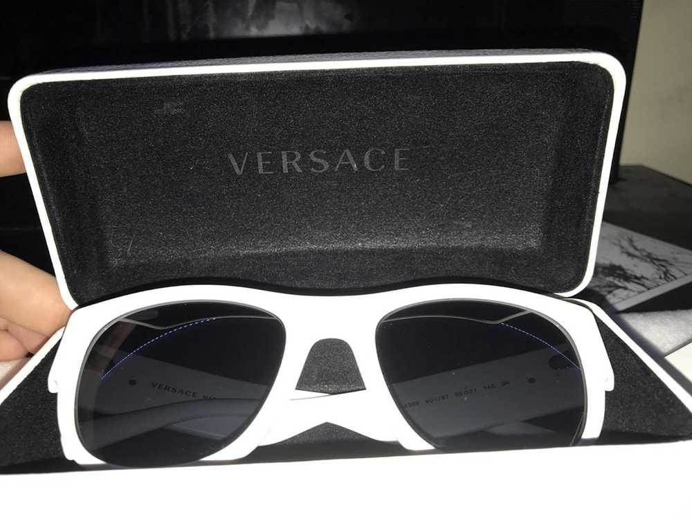 Versace WHITE Medusa Ares Sunglasses - image 3