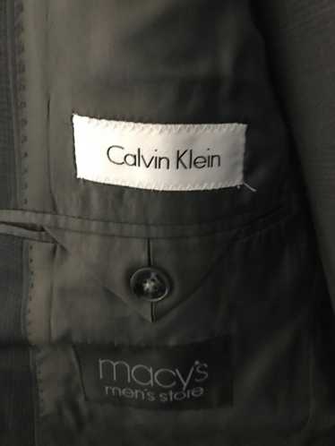 Calvin Klein Calvin Klein Plaid Charcoal Suit