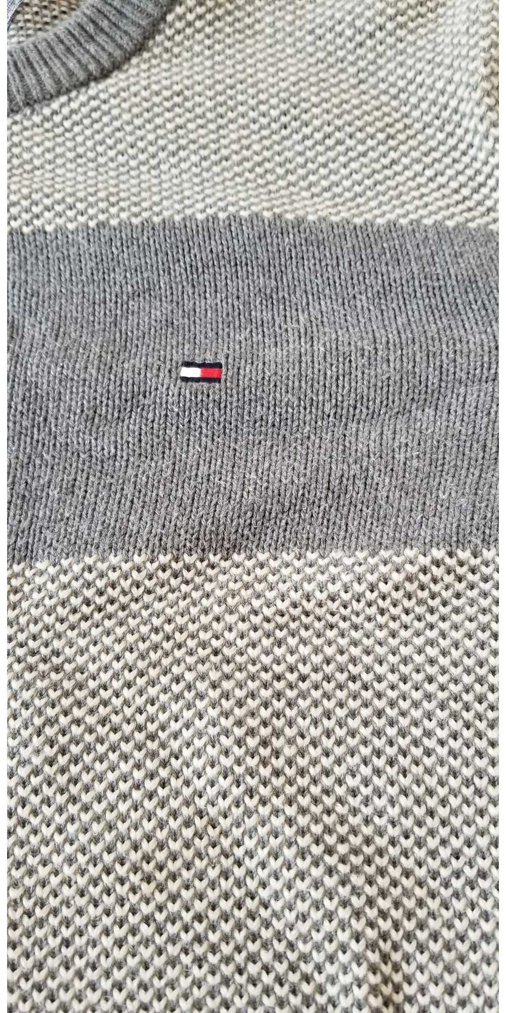 Tommy Hilfiger Knit Striped Grey Sweater - image 2