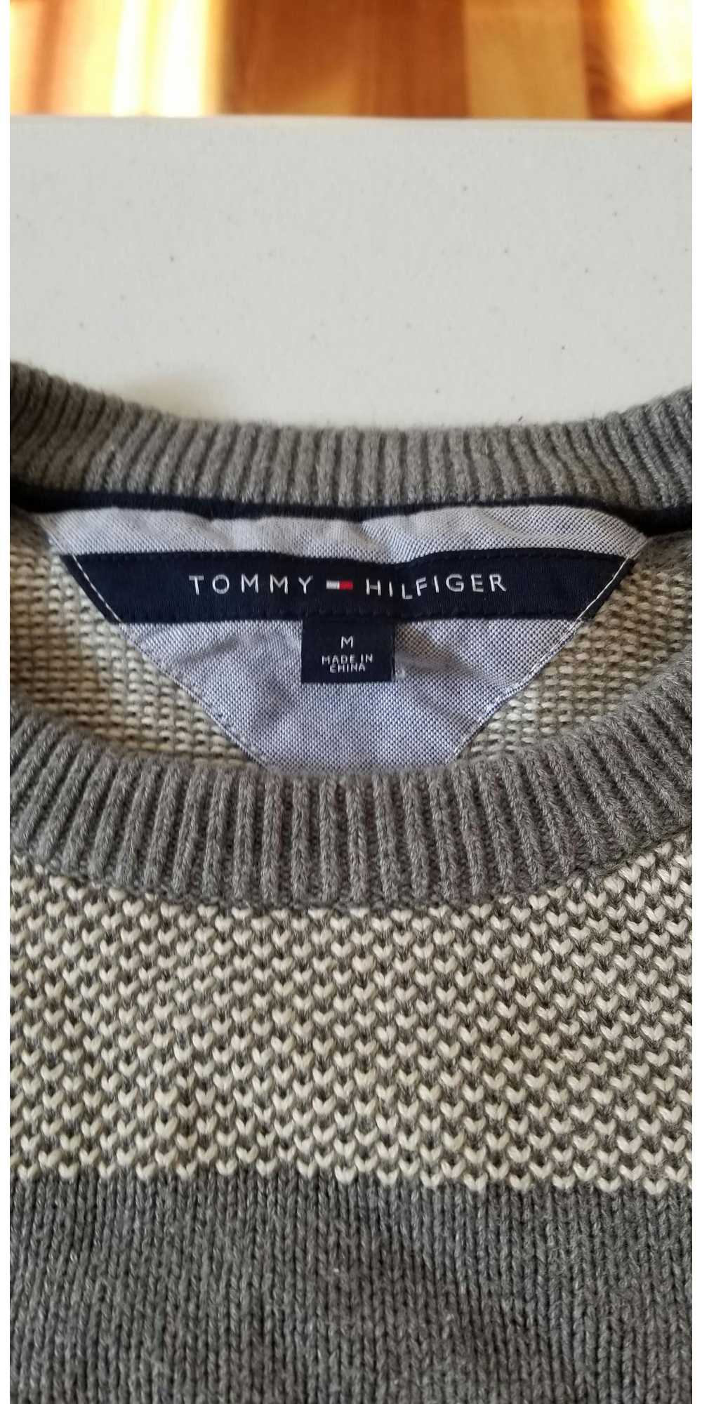 Tommy Hilfiger Knit Striped Grey Sweater - image 3