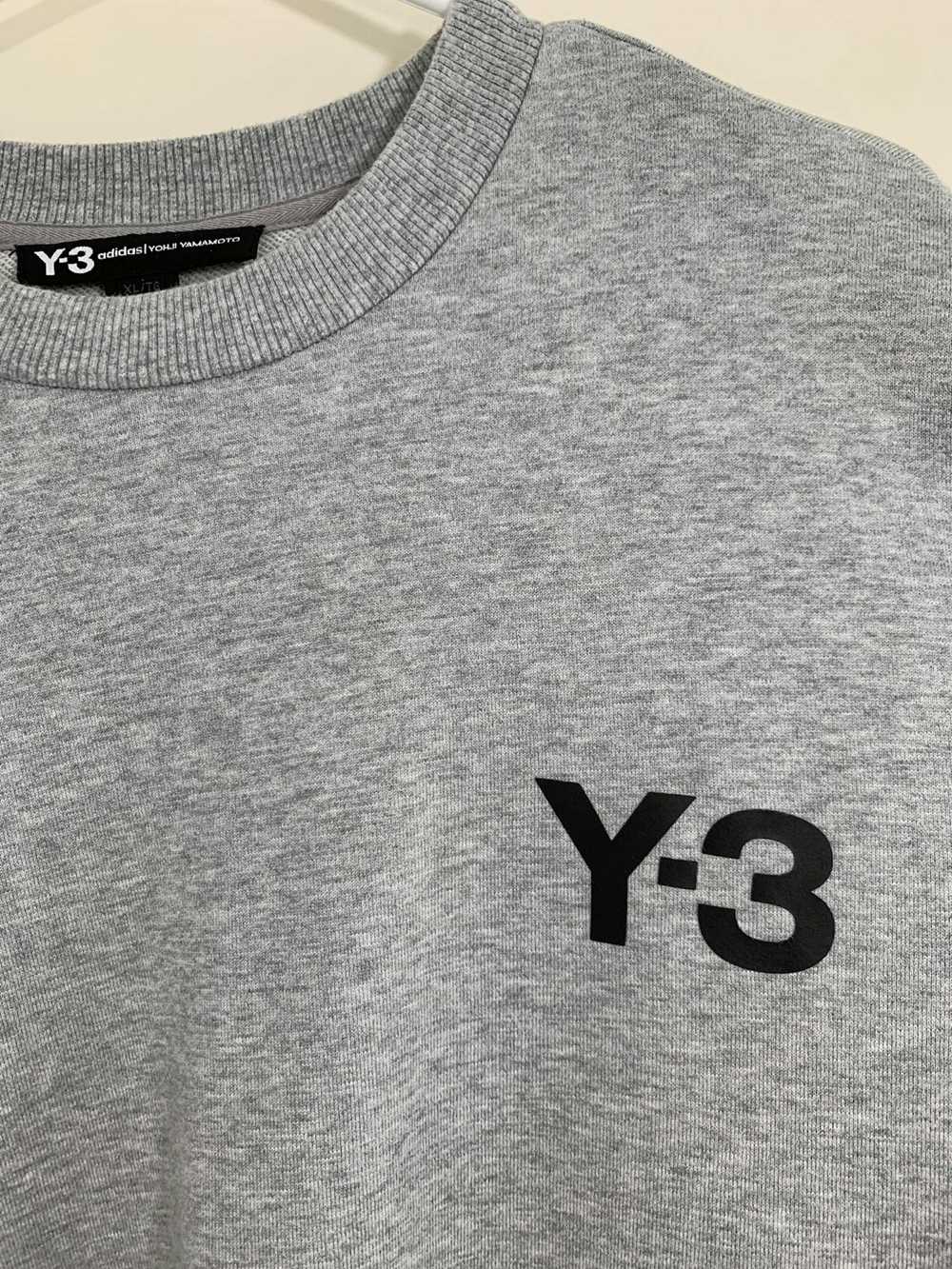 Y-3 Y3 Classic Logo Sweater Grey Size XL - image 2