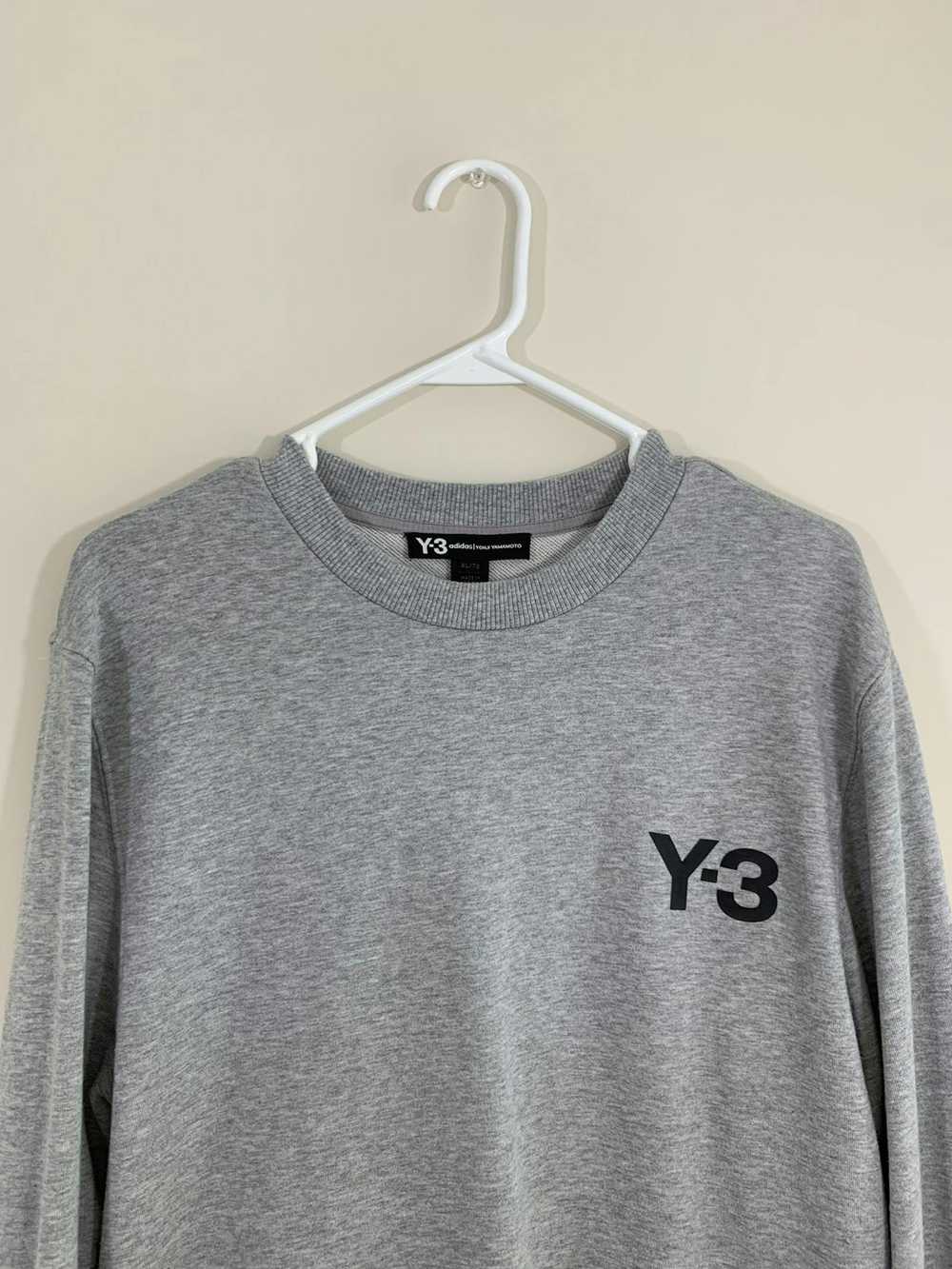 Y-3 Y3 Classic Logo Sweater Grey Size XL - image 5