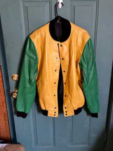 Danier color block leather jacket