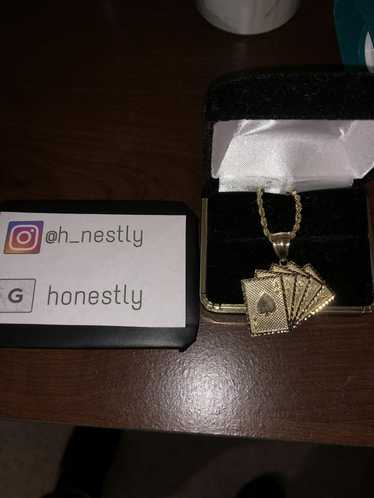 10k Solid Gold 10k Poker Card pendant