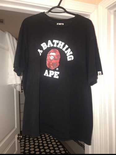 Bape BAPE Red Color Camo College T-Shirt