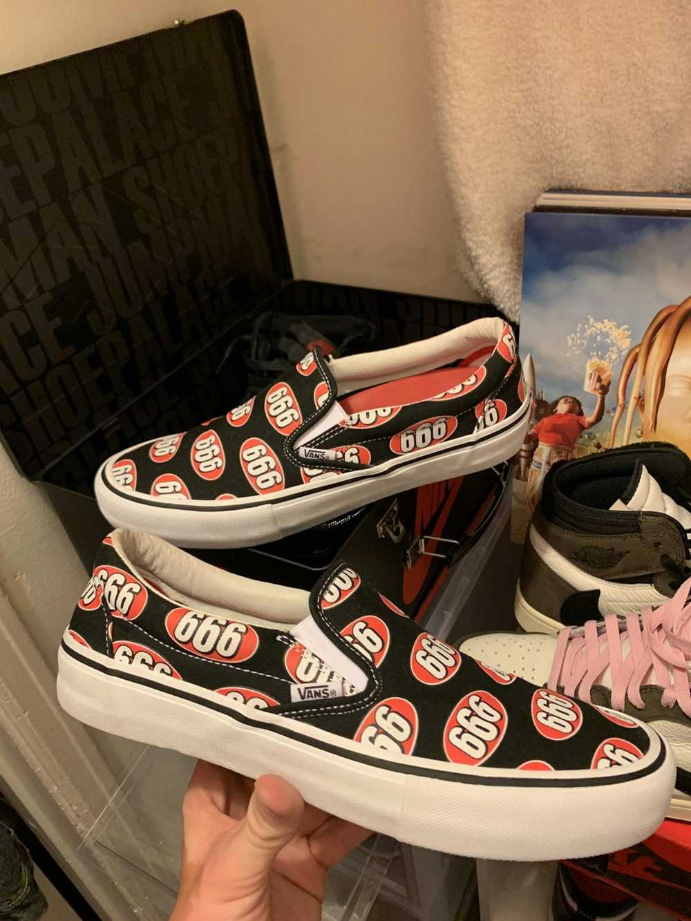 Supreme × Vans Supreme 666 Slip On Vans - image 1