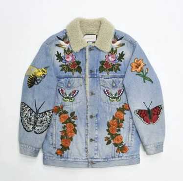 GUCCI TEDDY BEAR JACKET 44 デニムジャケット GUCCI - 中古GUCCI テディベア デニムジャケットの通販 by