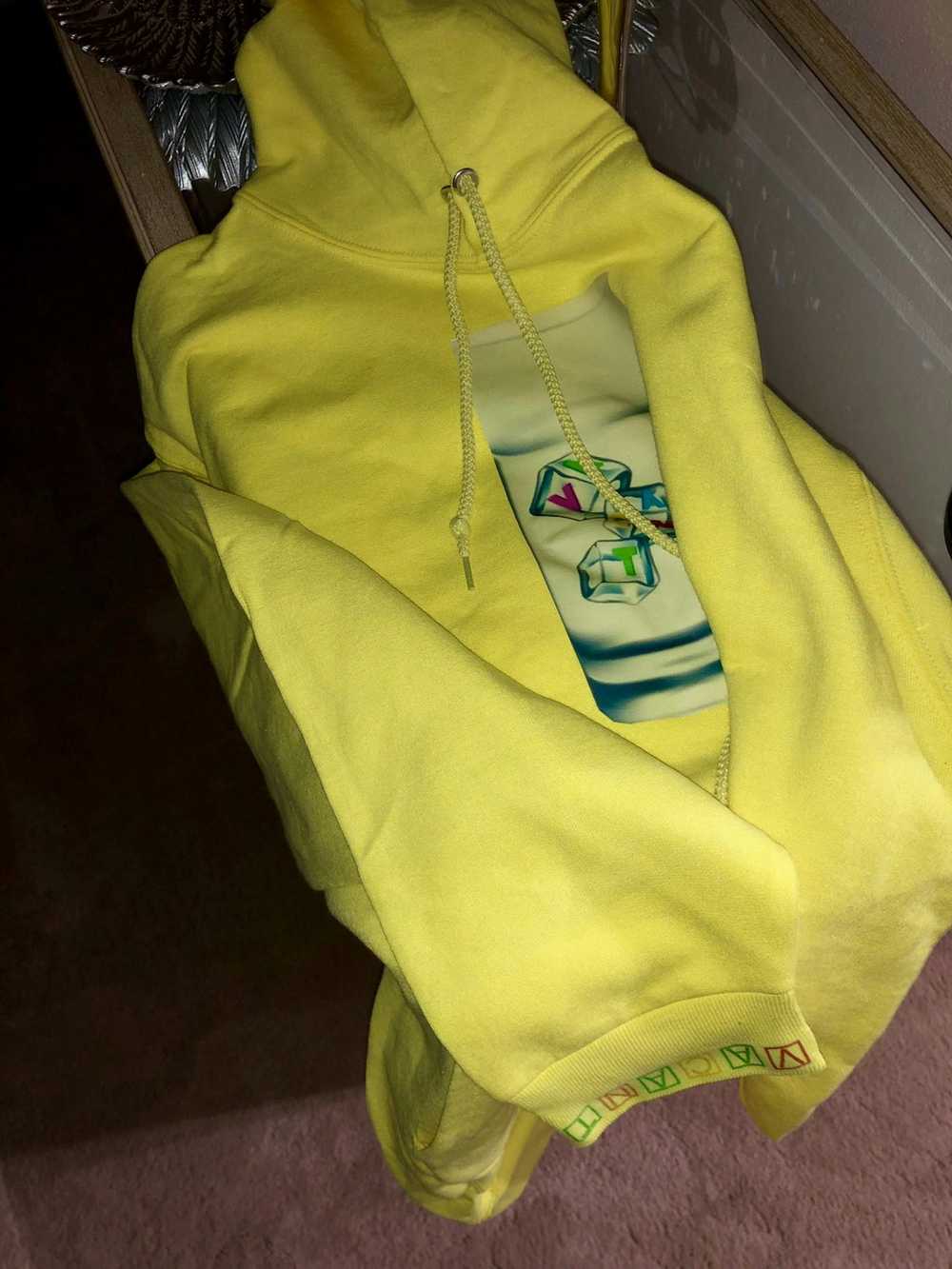 Streetwear Yellow Vacant Ice Cup hoodie - image 1