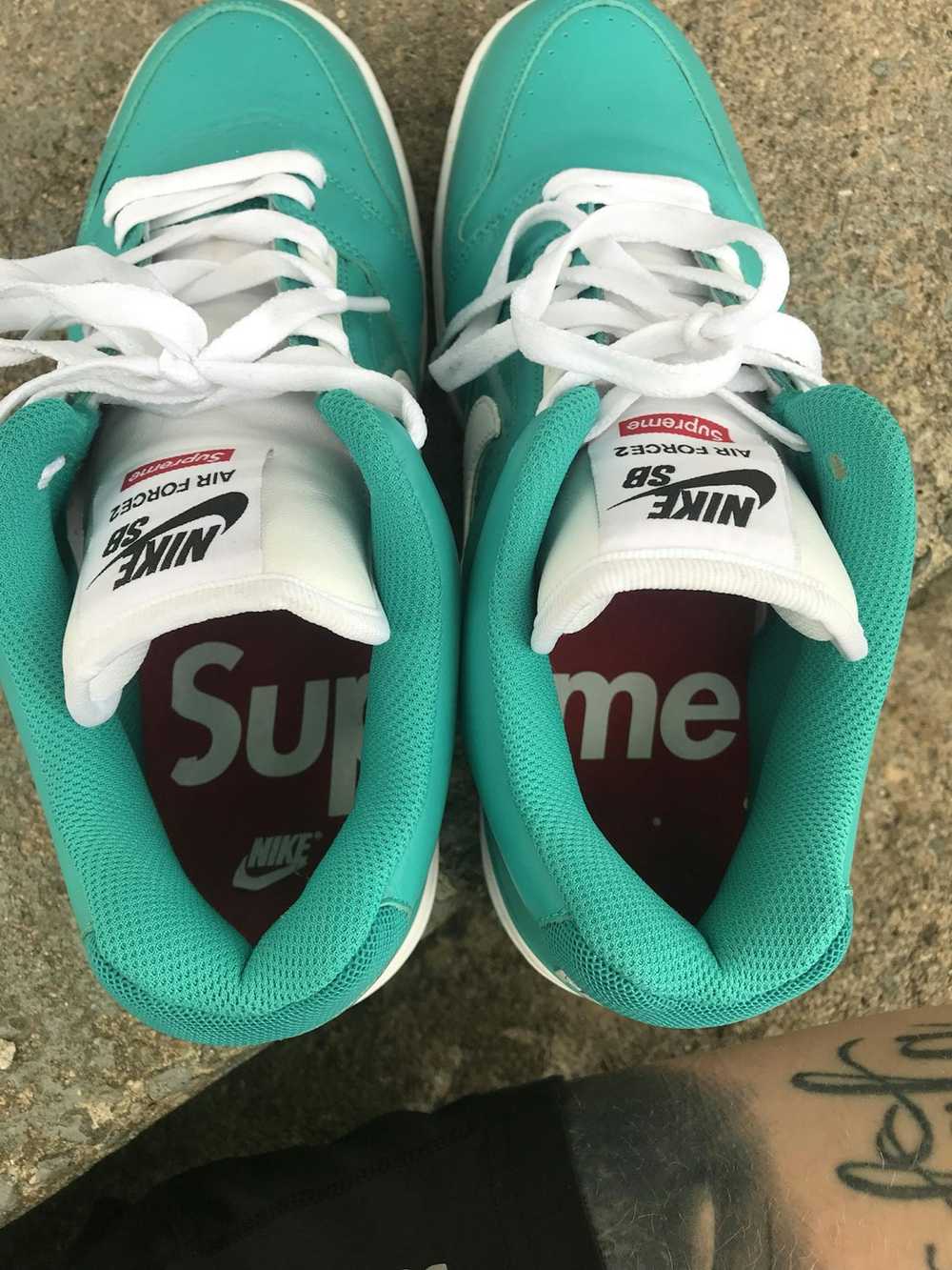 Nike × Supreme Nike Supreme Air Force 2 Low Blue - Gem