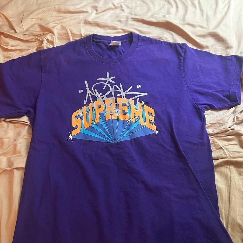 Purple Supreme Irak Arc Tee Medium - image 4