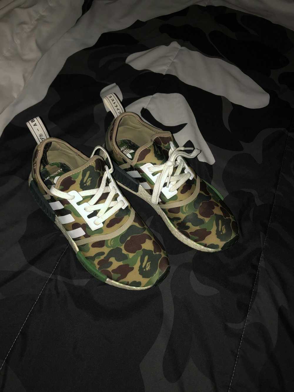 Adidas × Bape Bape NMD Olive Camo - image 3