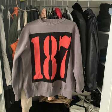 Fuck The Population FTP “187” sweater “distressed” - image 1