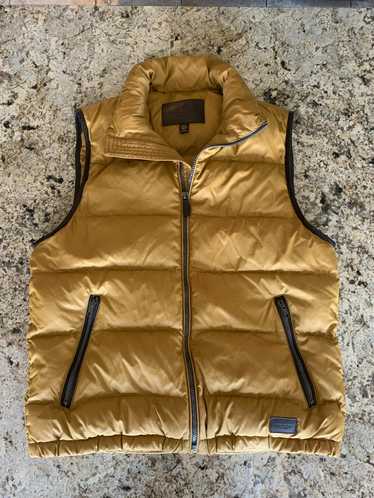 Coach COACH Orange Mustard Down Puffer Vest Full Z