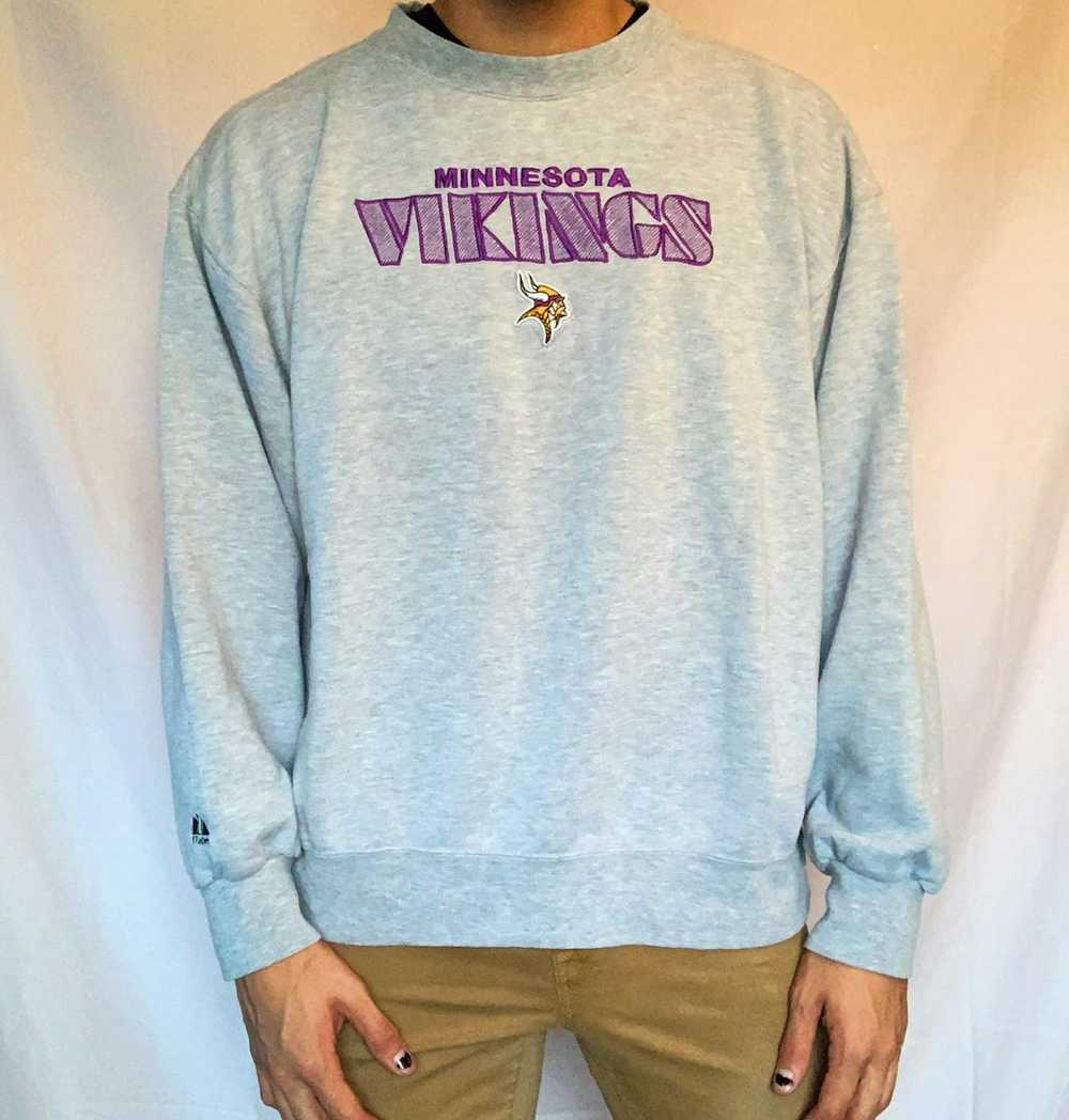 Majestic Vintage Minnesota Vikings Crewneck - image 1