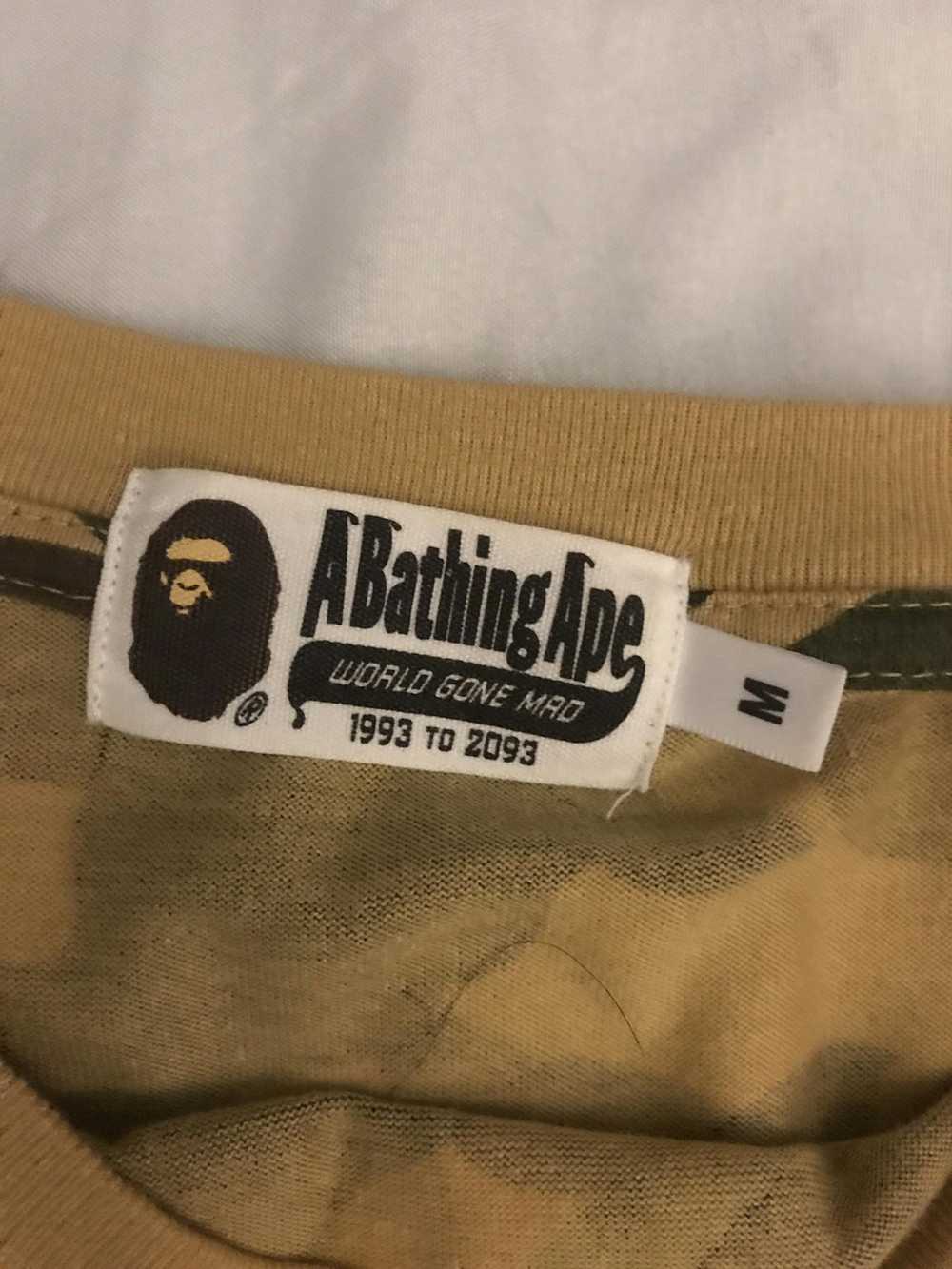 Bape Bape College Logo Tee/Yellow Camo - image 2