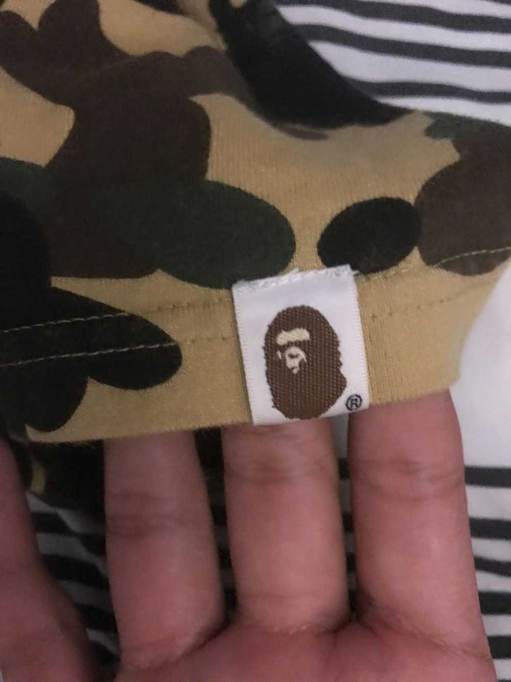 Bape Bape College Logo Tee/Yellow Camo - image 3