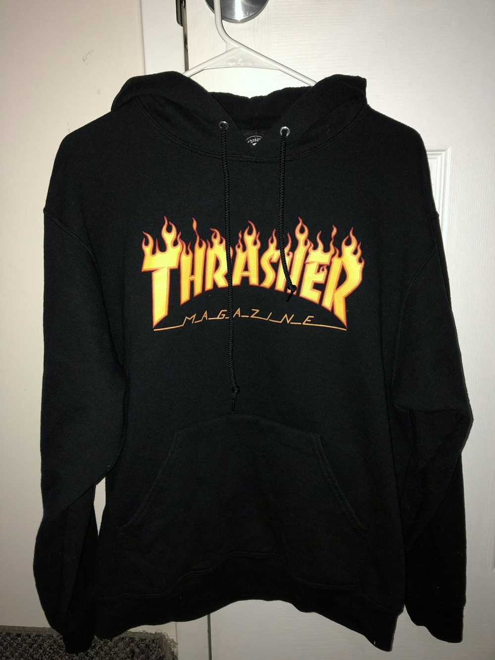 Thrasher Thrasher Flame Logo Black Hoodie - image 1