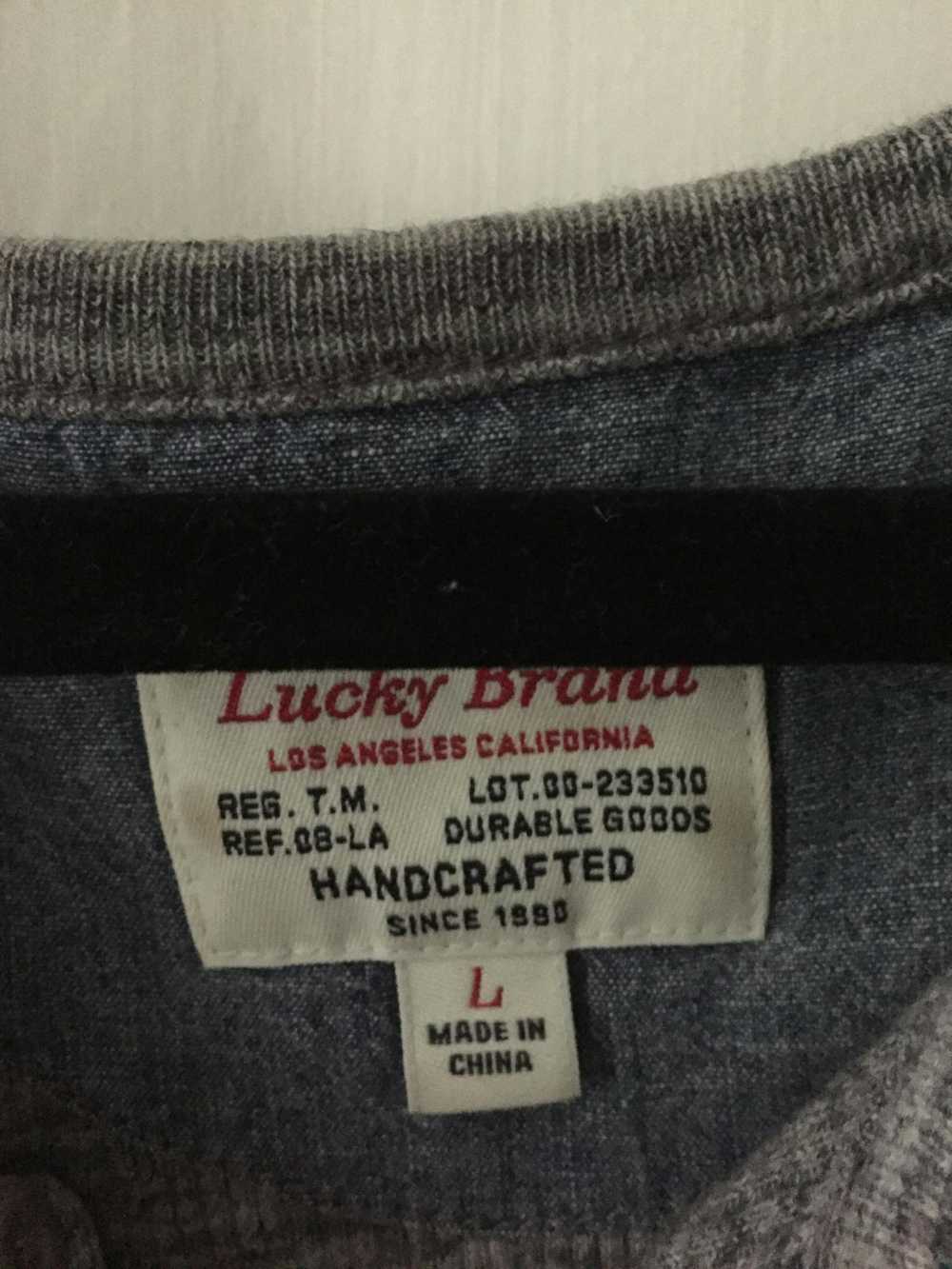 Lucky Brand Lucky Brand Thermal Raglan Henley Gray - image 2