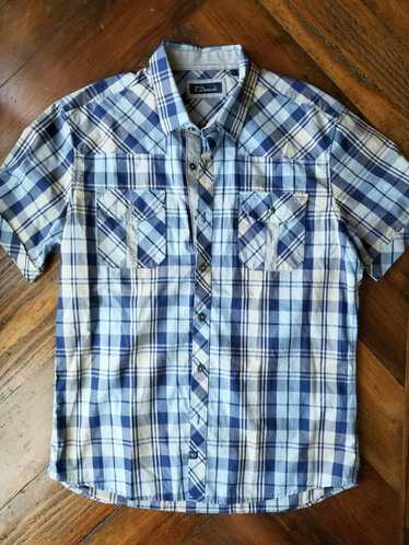 7 Diamonds 7 Diamonds Plaid Button Front Men’s Shi