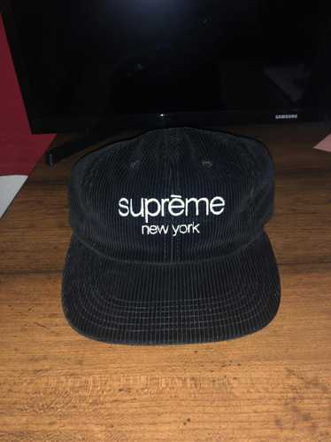 Supreme new York original logo black bucket hat