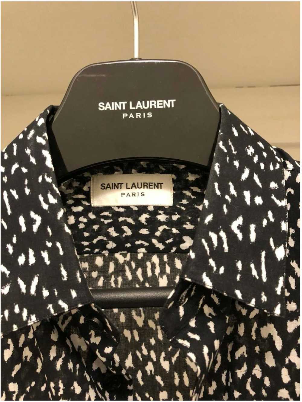 Saint Laurent Paris Black Babycat Shirt / Hedi Er… - image 4