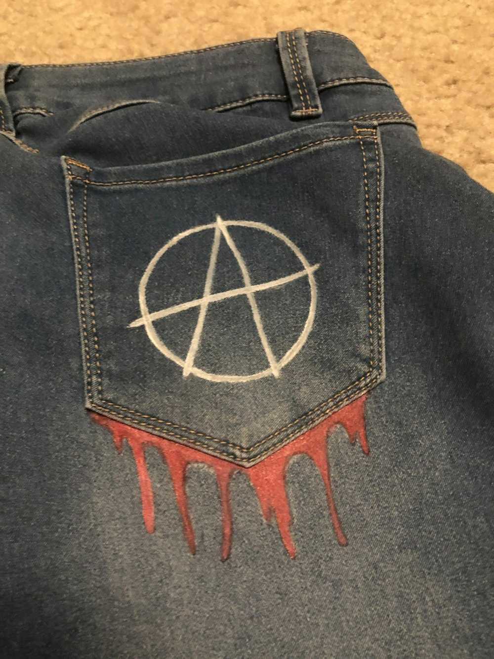 Custom Custom handpainted denim jeans - image 3