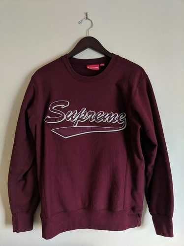 Supreme Embroidered Brush Script Crewneck