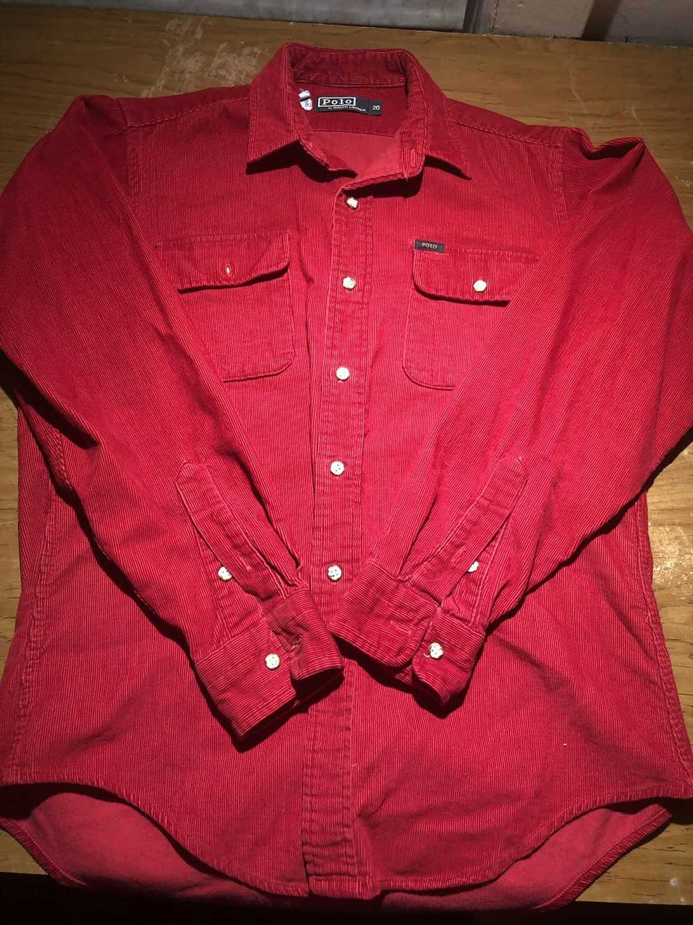 Polo Ralph Lauren Vintage 80’s Corduroy Polo Butt… - image 1