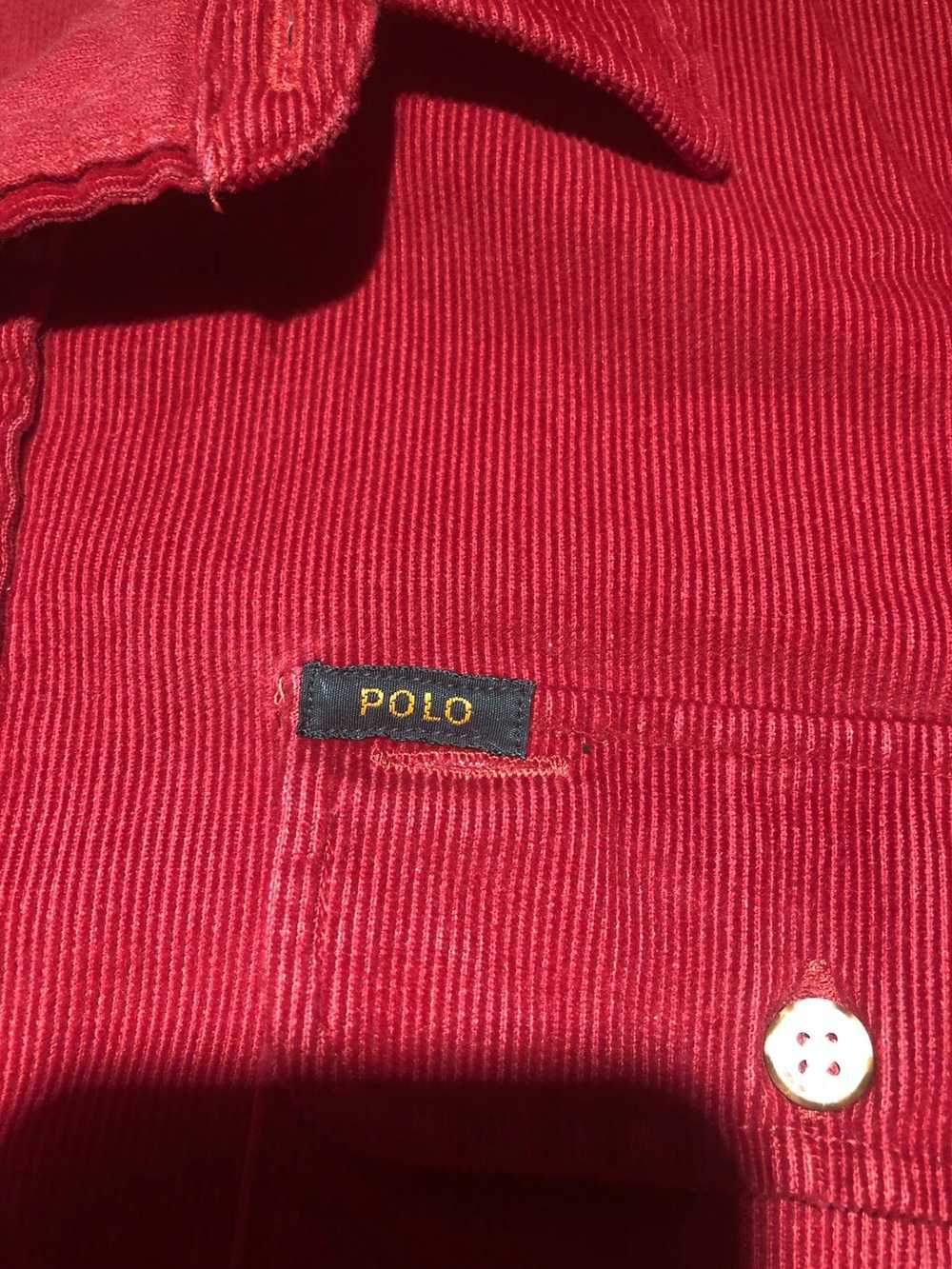 Polo Ralph Lauren Vintage 80’s Corduroy Polo Butt… - image 2