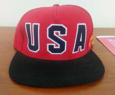 vintage USA made FIVE PANEL yacht boat LONG BILL snapback hat FISHING  supreme