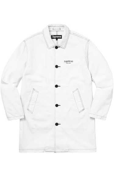 Supreme Supreme Washed Work White Trench Coat