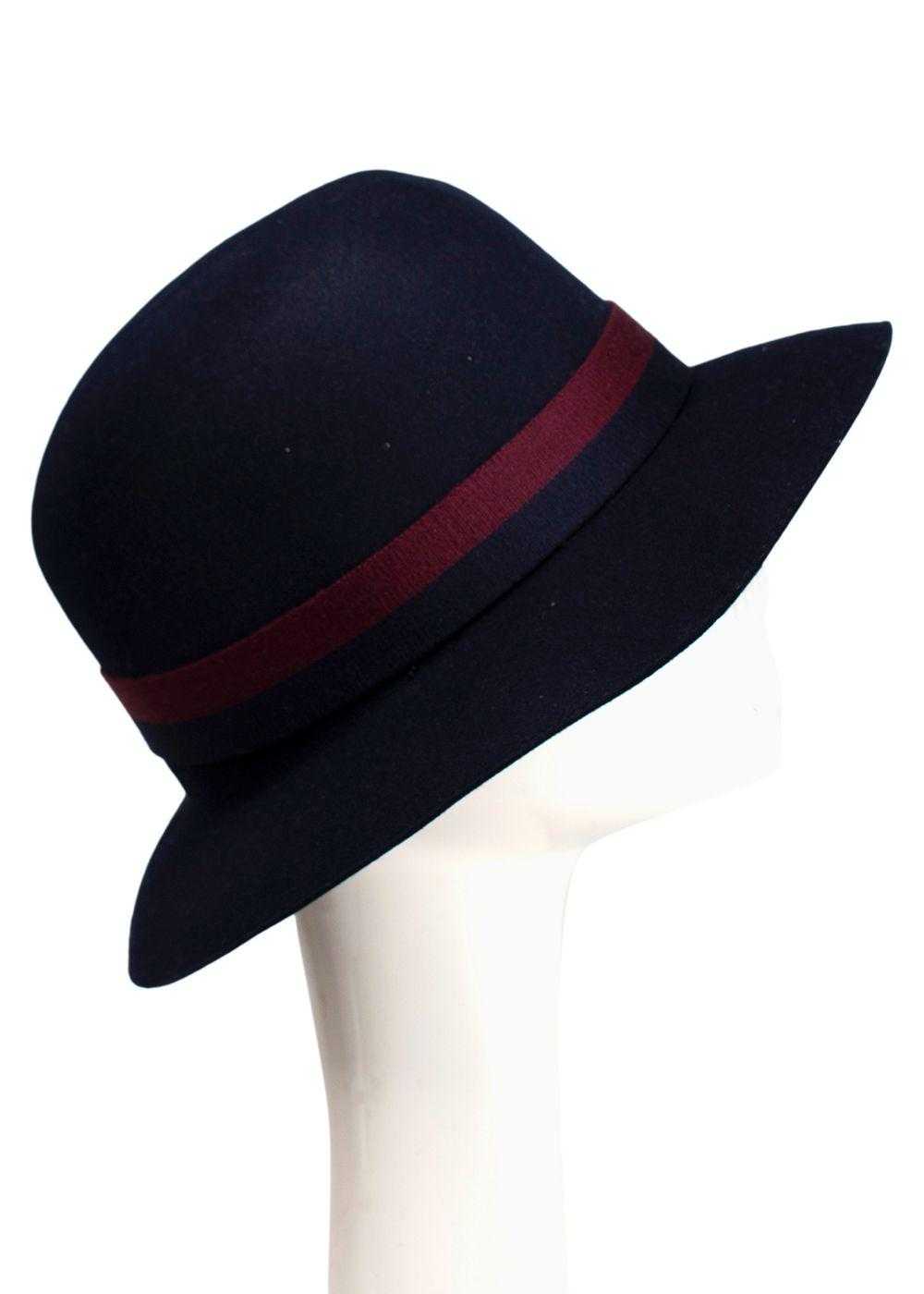 Managed by hewi Lock & Co London Navy Felt Hat wi… - image 2