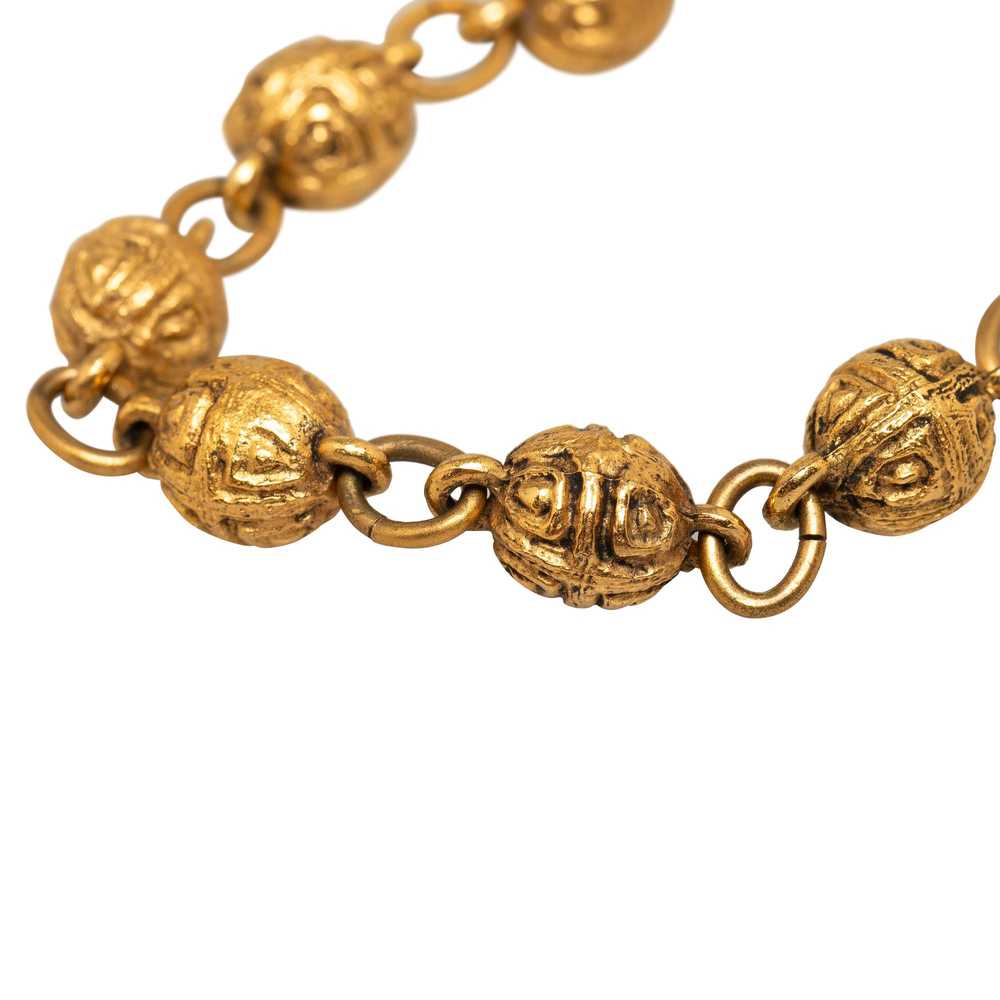 Product Details Chanel Vintage Gold Plated CC Bra… - image 2