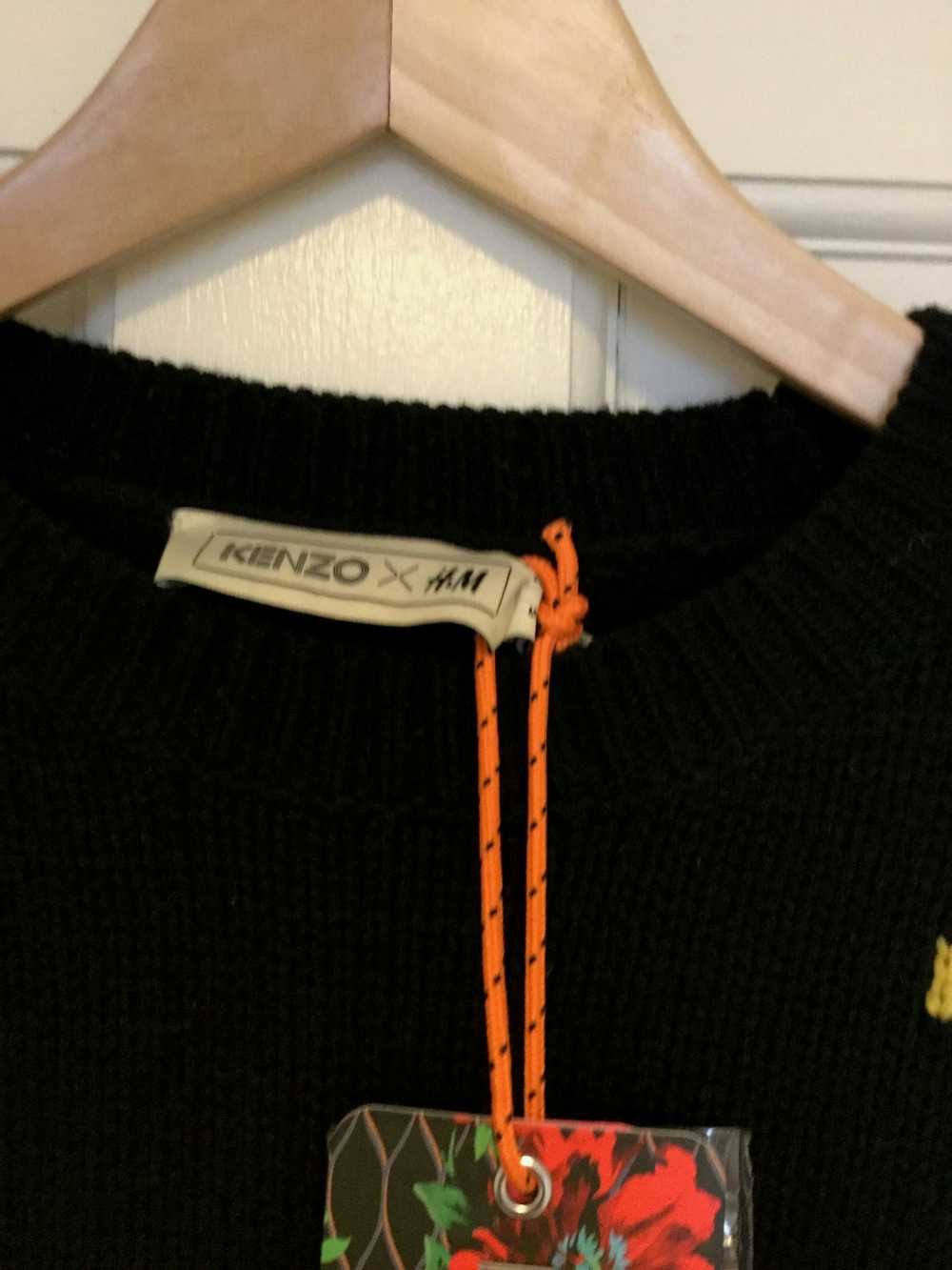 H&M × Kenzo BLACK WOOL APPLIQUE JUMPER SWEATER - image 5