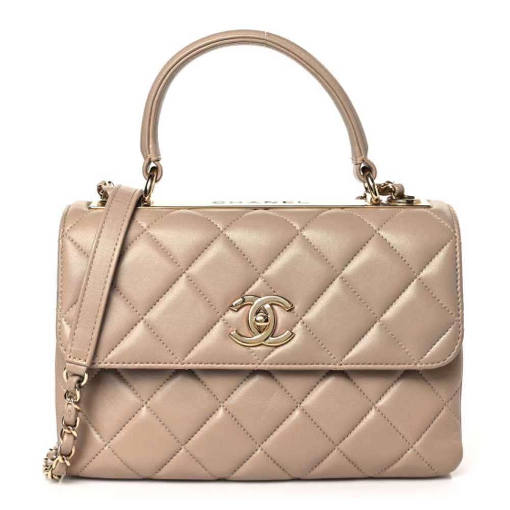 CHANEL Lambskin Quilted Small Trendy CC Dual Hand… - image 1