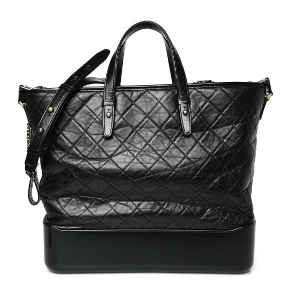 CHANEL Aged Calfskin Quilted Large Gabrielle Shop… - image 1