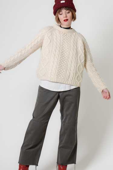 Boxy 60s Cable Knit Sweater