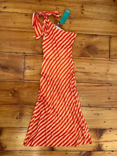 first colours striped one shoulder silky midi (8) 