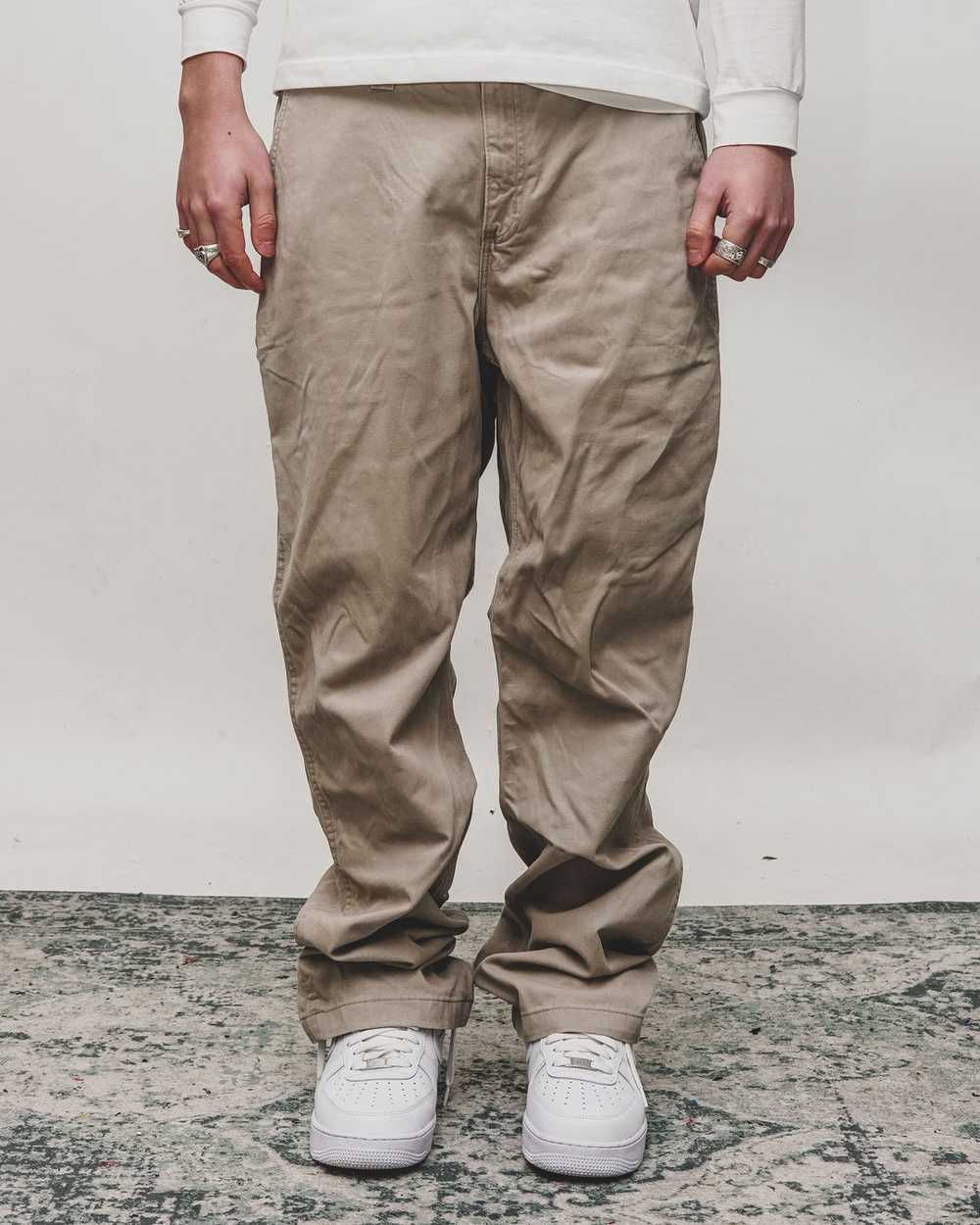 Vintage Carhartt Trousers Beige 38x32 - image 1