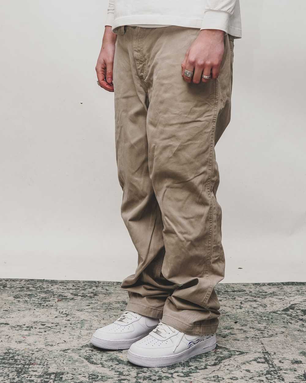 Vintage Carhartt Trousers Beige 38x32 - image 2