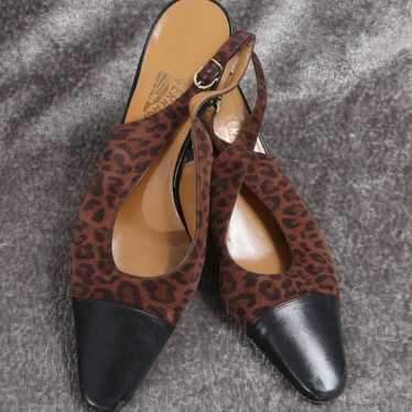 Salvatore Ferragamo Cheetah Print Slingback Pumps - image 1