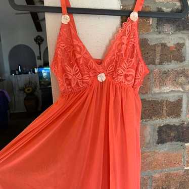 Vintage Coral Lace Slip Tank - image 1