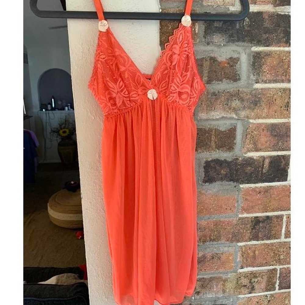 Vintage Coral Lace Slip Tank - image 2